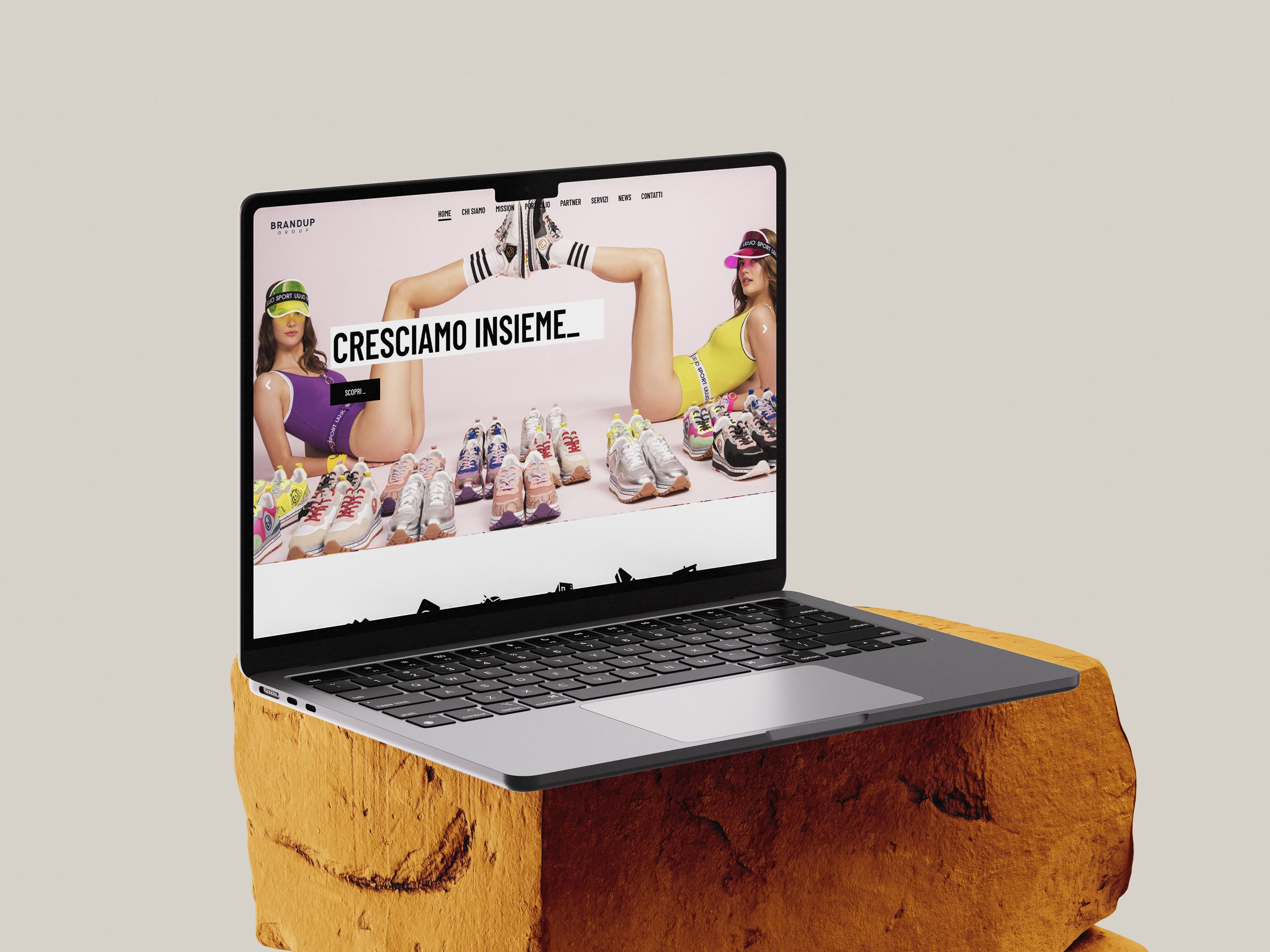 mockup di progetto desktop realizzato da Erital Studio