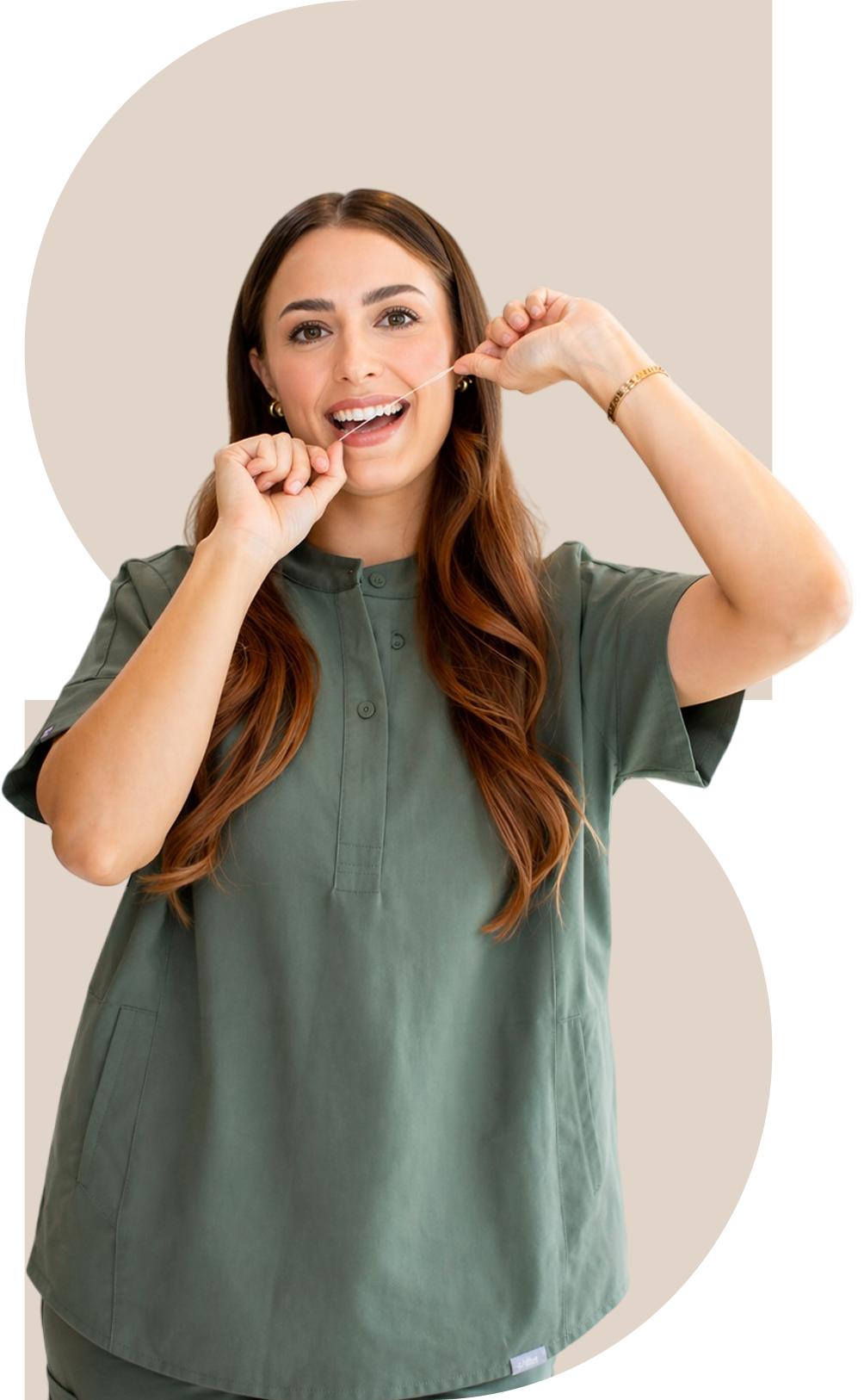 Woman in white tank top holding her cheek with a pained expression, indicating toothache, needing emergency dentist.