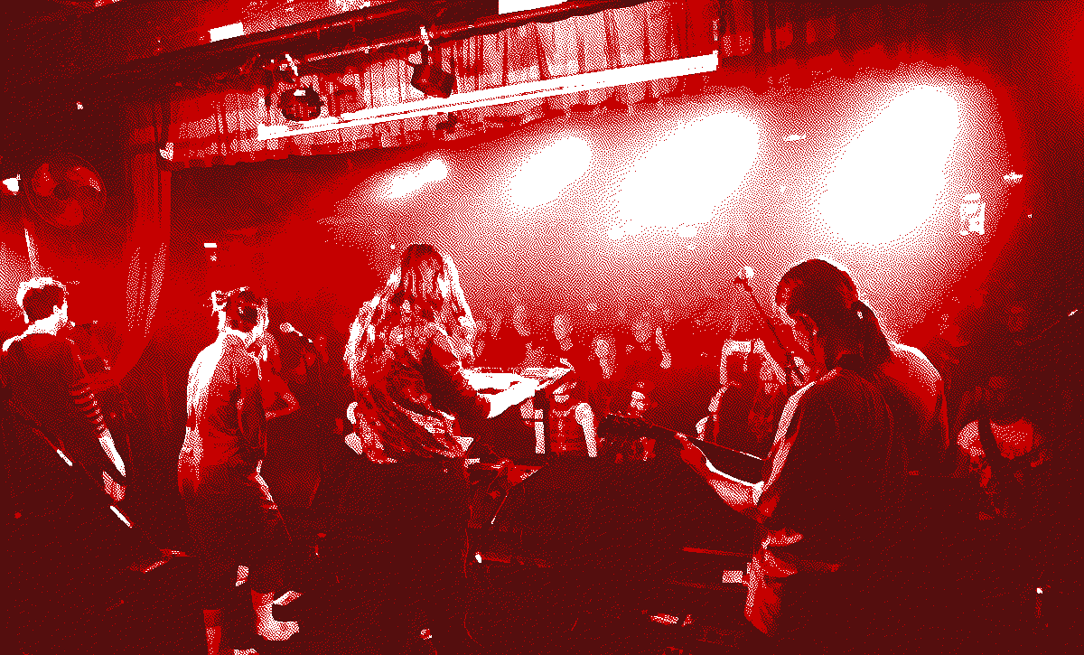 Stylised Image of Burnt Trash performing live