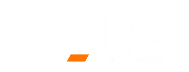 MDP Andamios, Logo en formato blanco para fondos oscuros.