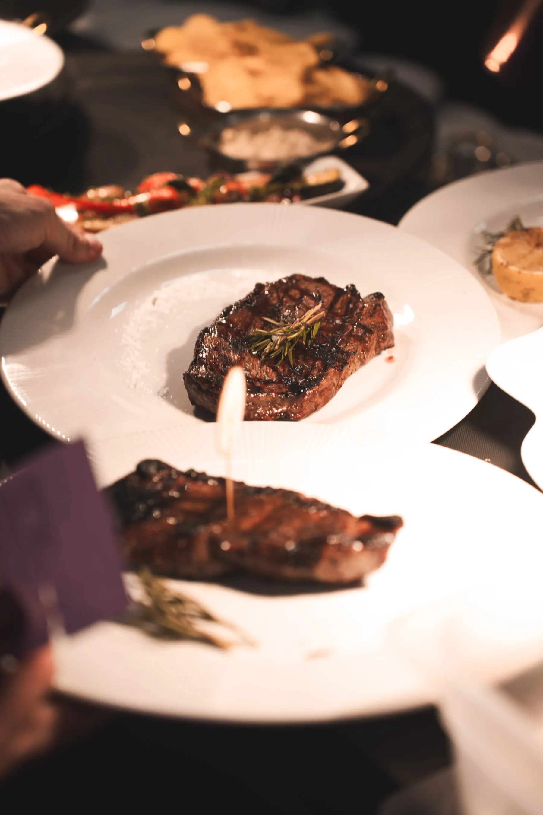 Grilled steak served at Tabana as part of the festive Dirty Santa dining experience.