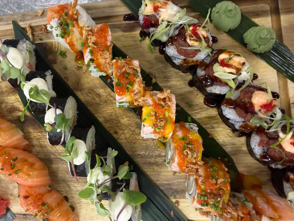 Selection of sushi rolls served at Tabana in Playa de Palma