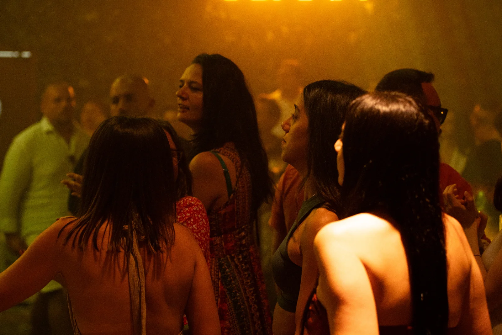Crowd dancing at the DJ after party at Tabana, Playa de Palma