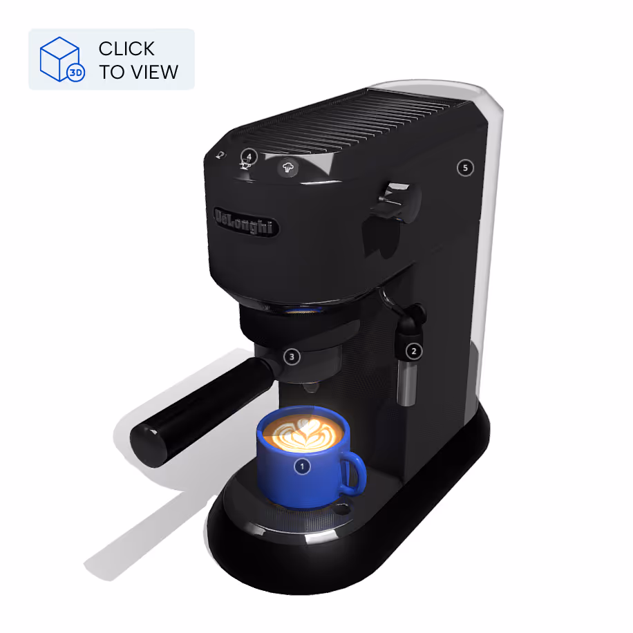 a 3D render of a Espresso machine