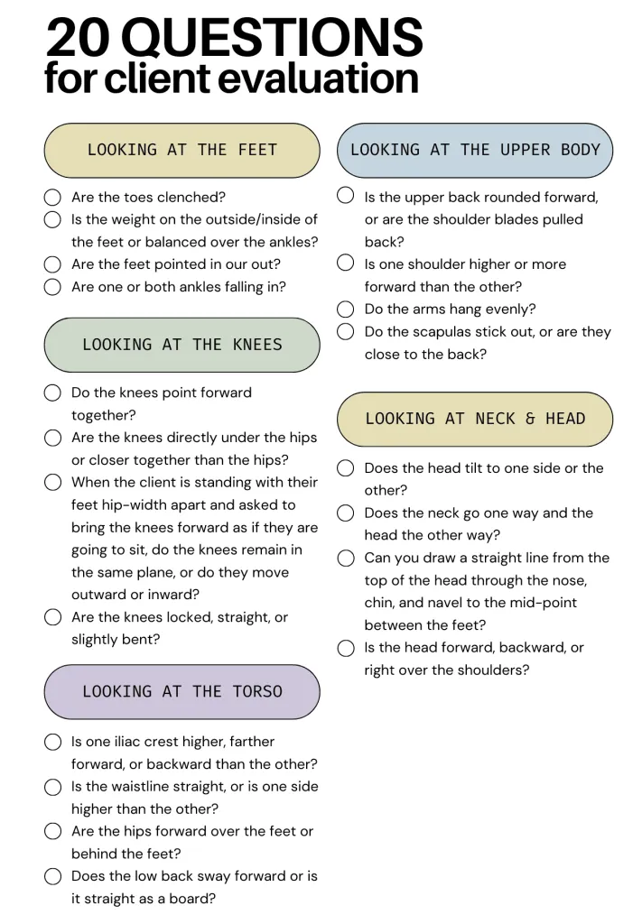 incorporating postural assessment into healthcare routine