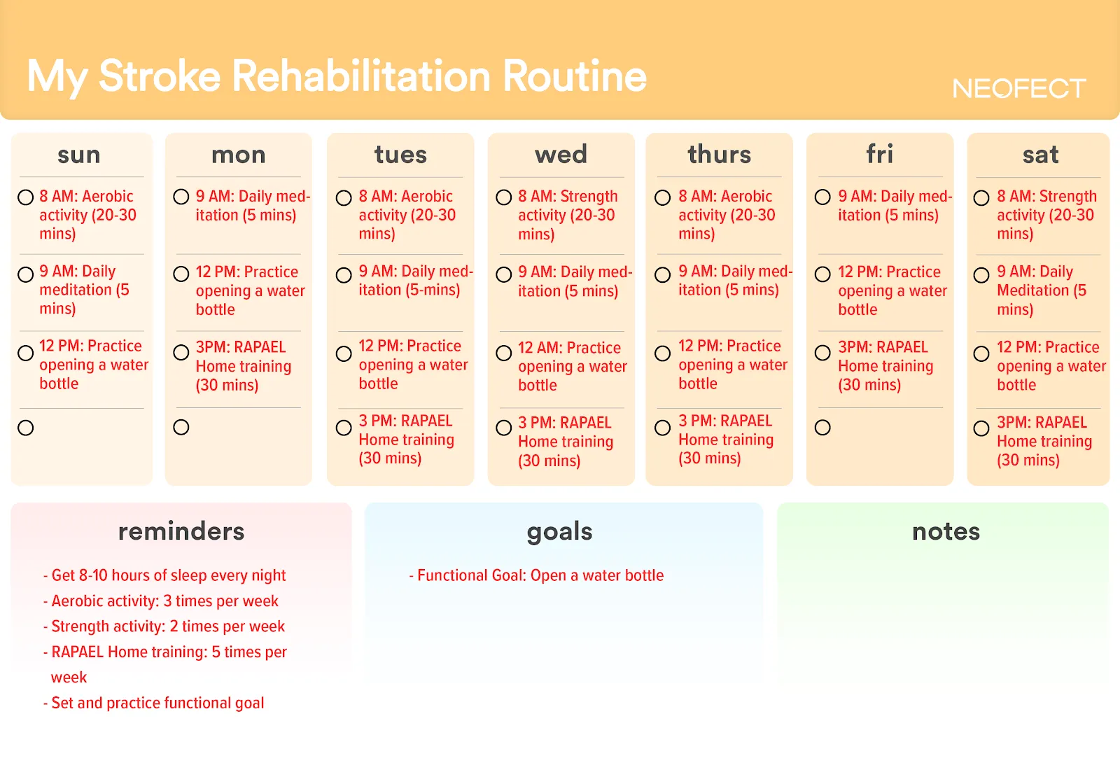 daily routine rehabilitation exercises