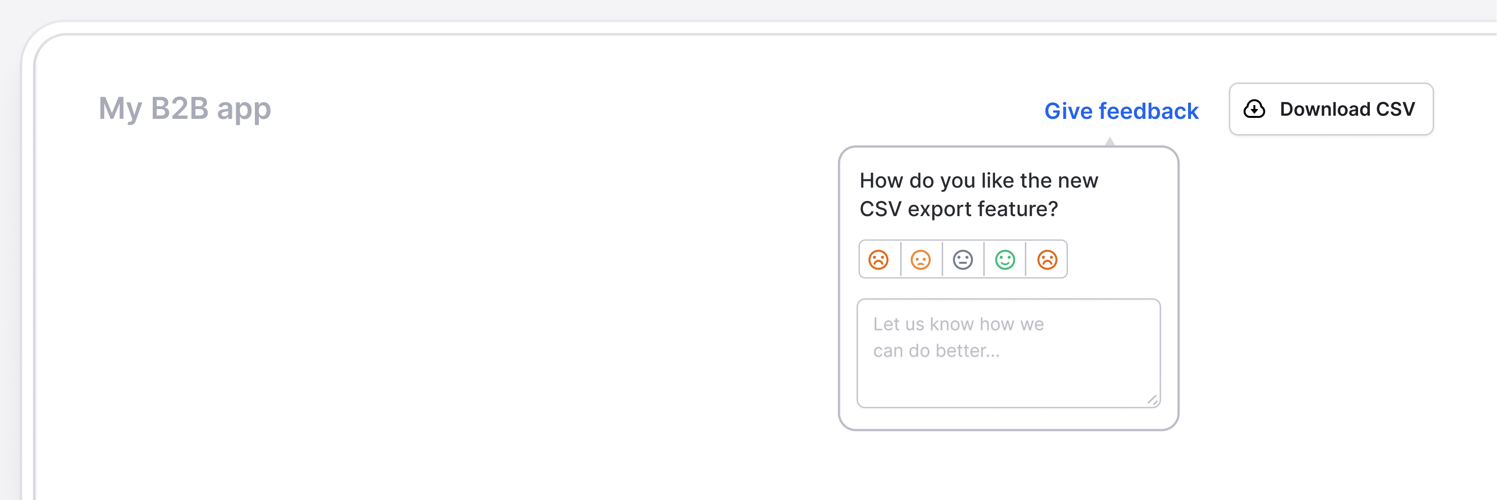CSAT feedback widget in Bucket