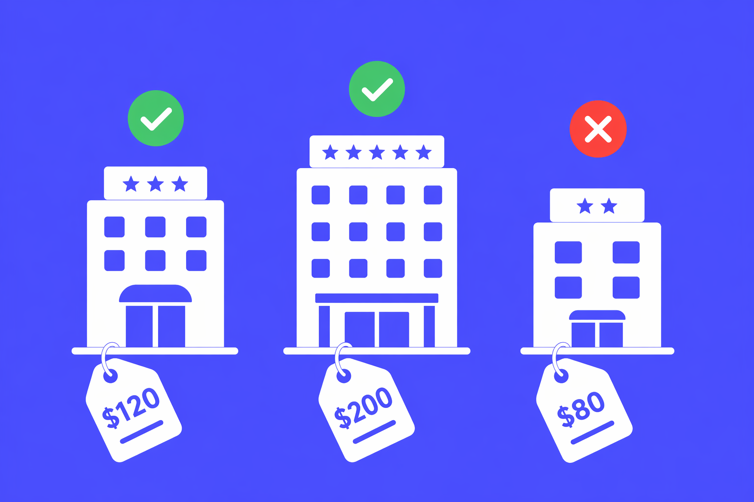 Hotel price drop illustration