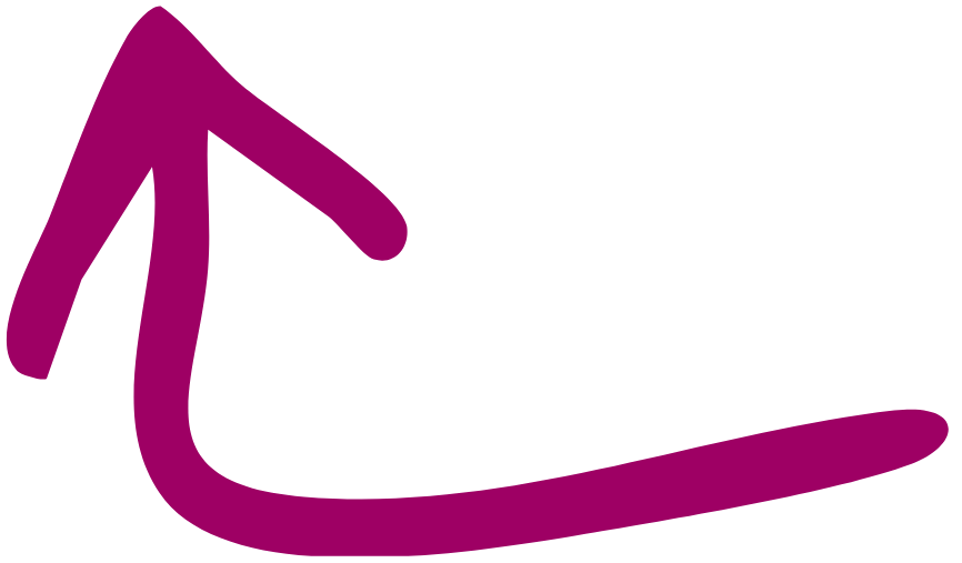 Thick magenta curved arrow pointing upward and pointing to the left.