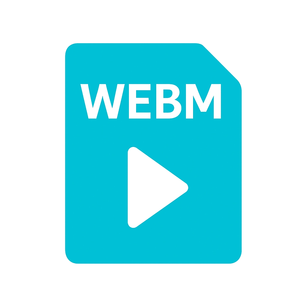 Blue file icon with 'WEBM' text and a white play button symbol.