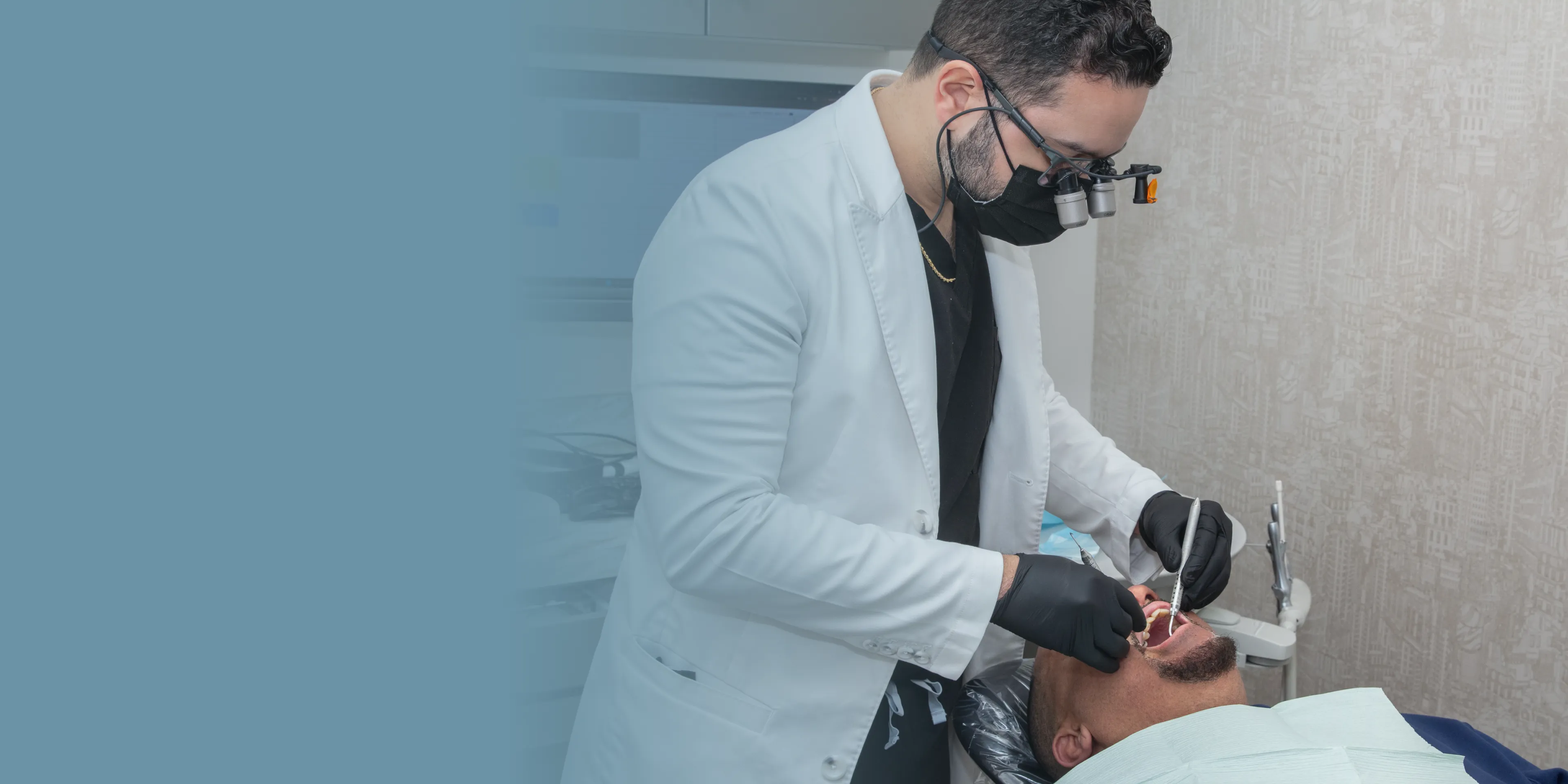 Dr. Peralta checking patient