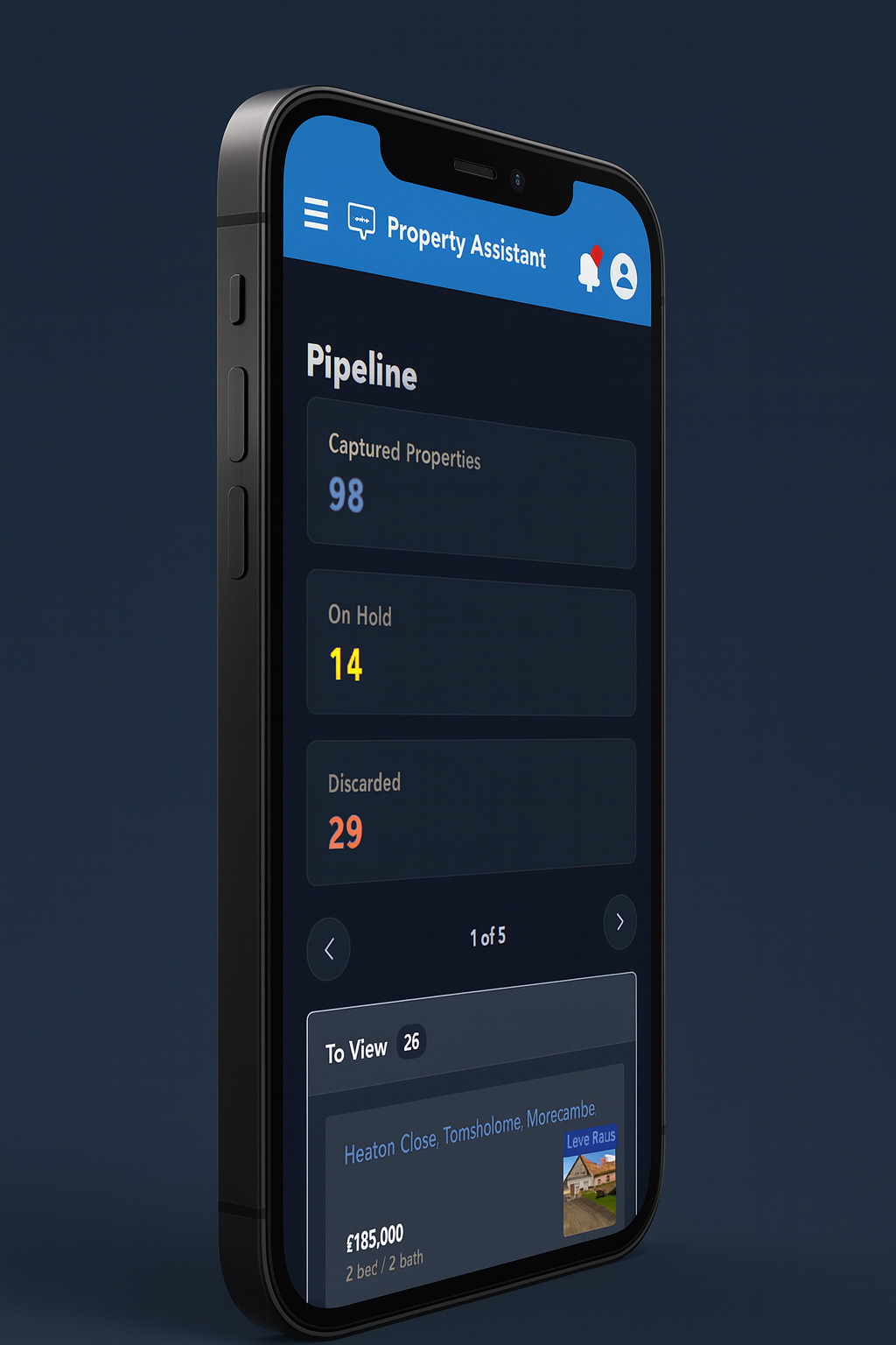 Property Assistant Pipeline on mobile
