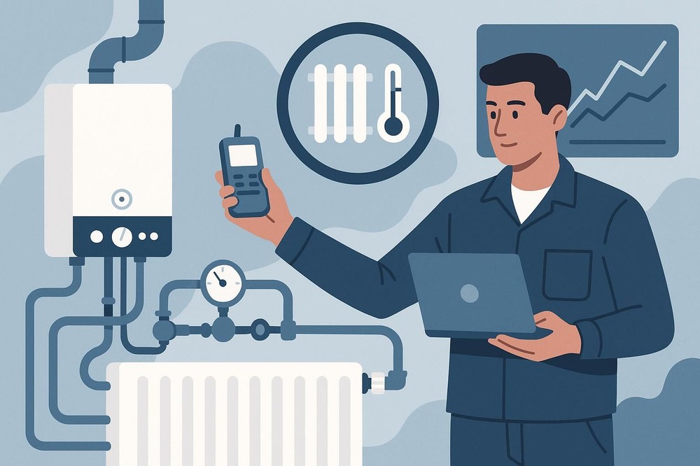 Digitale Anlagendiagnose ermöglicht eine kontinuierliche Überwachung der Heiztechnik und hilft, Abweichungen frühzeitig zu erkennen.