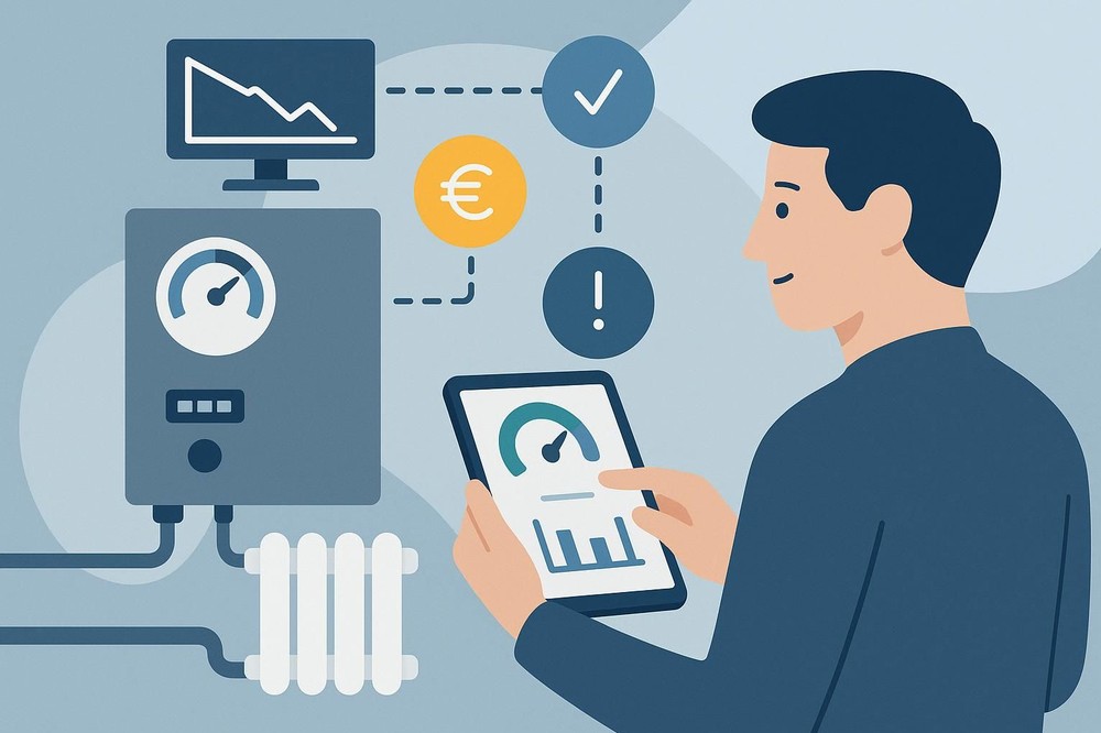 Digitales Heizungsmonitoring macht Verbrauch, Effizienz und Auffälligkeiten transparent und schafft die Grundlage für gezielte Betriebsoptimierungen.