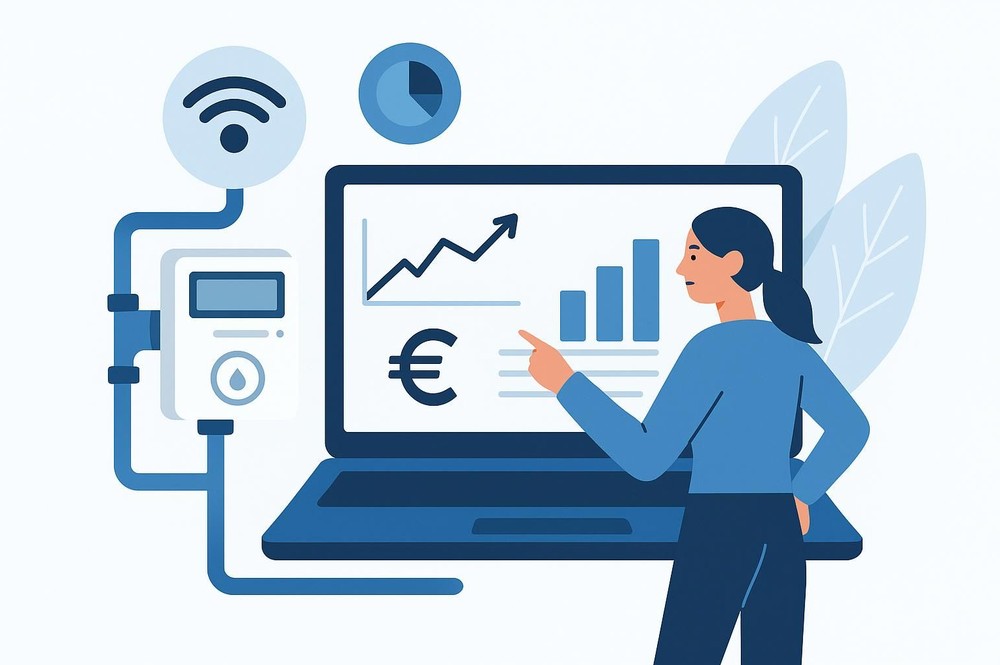 Digitales Verbrauchsmonitoring schafft Transparenz über Energieverbrauch und Kosten und ermöglicht eine datenbasierte Optimierung des Gebäudebetriebs.
