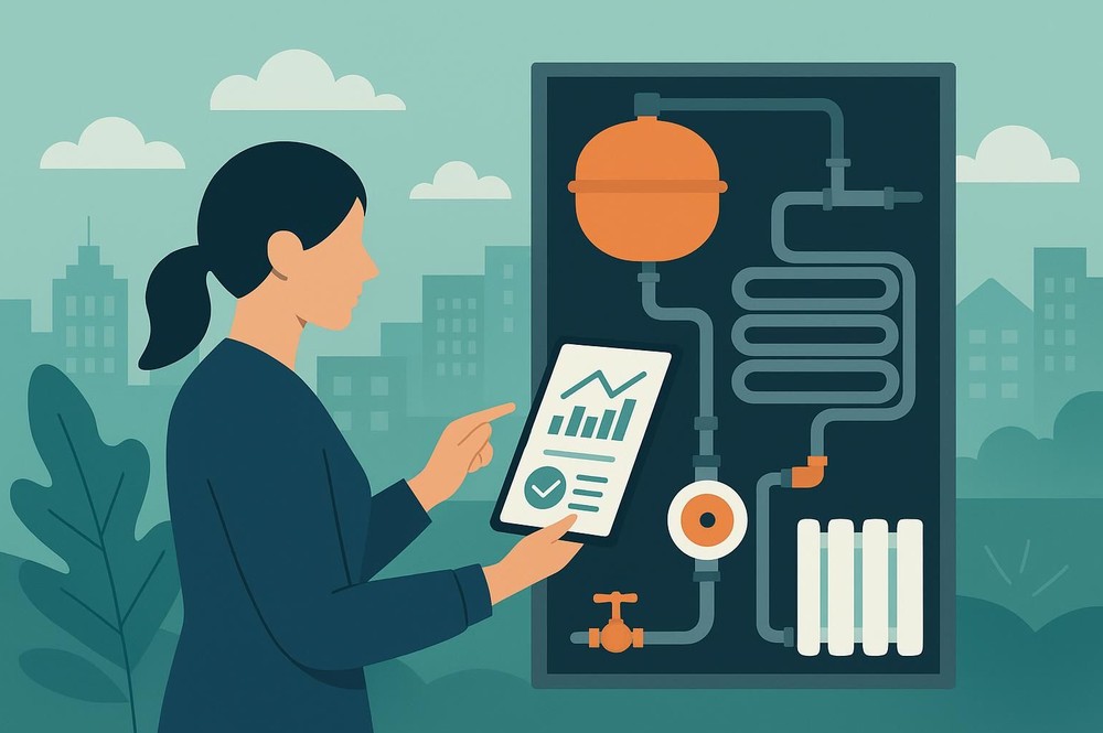 Digitale Betriebsdaten ermöglichen eine kontinuierliche Analyse der Heizungsanlage und helfen, Effizienzpotenziale und Optimierungsbedarf frühzeitig zu erkennen.