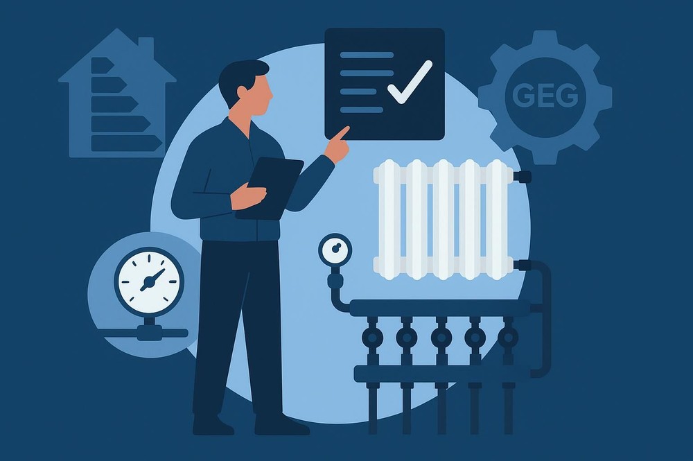 Die Überprüfung und Optimierung von Heizungsanlagen unterstützt einen effizienten Gebäudebetrieb und hilft dabei, technische sowie gesetzliche Anforderungen des GEG einzuhalten.