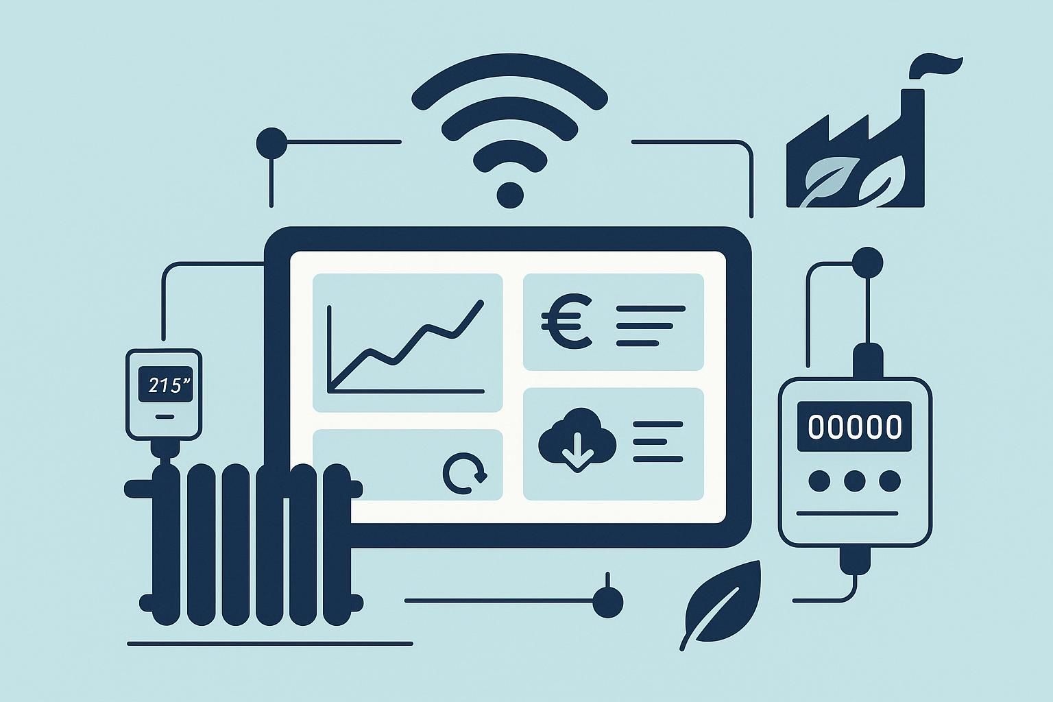Digital consumption monitoring creates transparency around energy use and enables targeted optimization.
