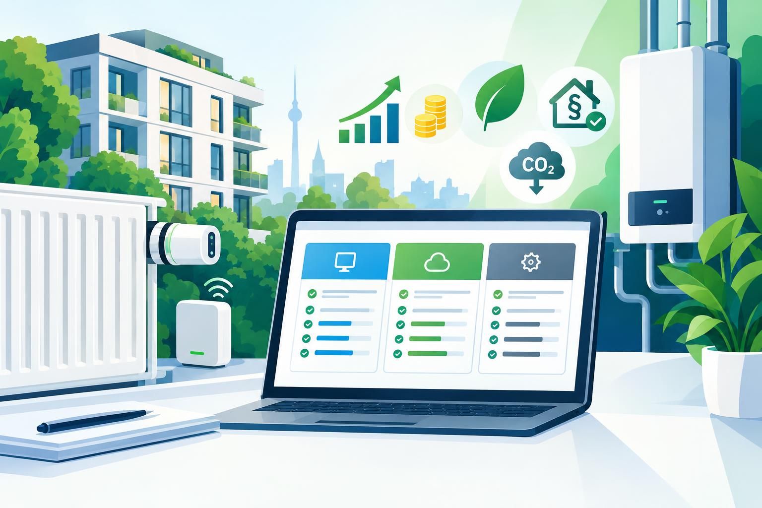 Digitale Heizungsoptimierung im Vergleich: Lokale, cloudbasierte und automatisierte Lösungen senken Kosten und CO₂ und erfüllen gesetzliche Vorgaben.