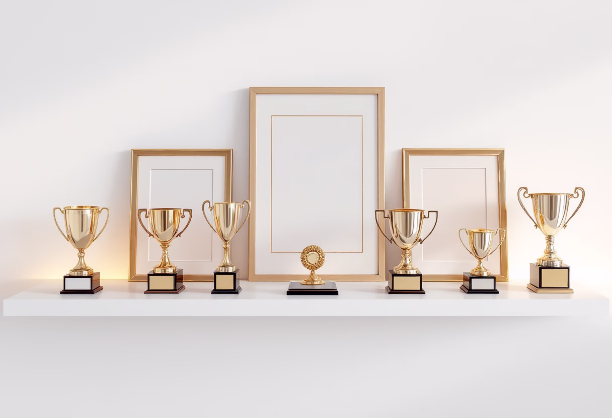 image of awards and certifications displayed (for a automotive service)
