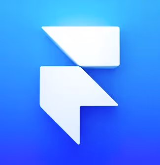 Stylized white letter F composed of geometric shapes on a blue gradient background.
