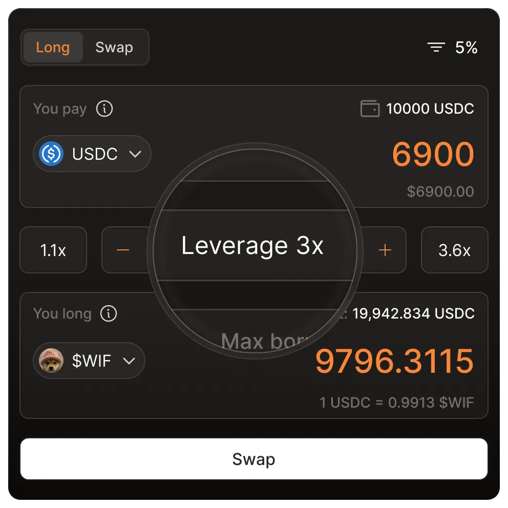 Trading dashboard interface screenshot