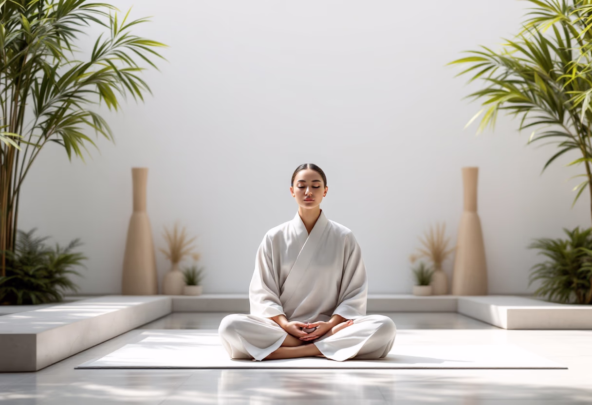 image of outdoor meditation (for a buddhist monasteries & temple)