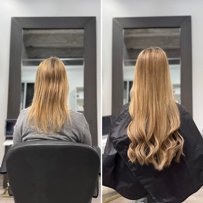 Hair extensions in Houston helping hair that won’t grow past shoulders.