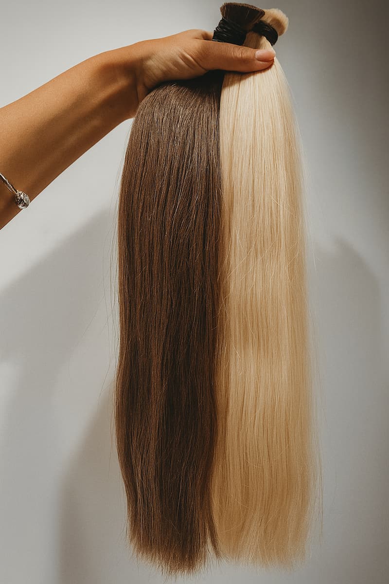 Premium European hair bundles for Ice Fusion Hair Extensions at Bloom Studio Houston.