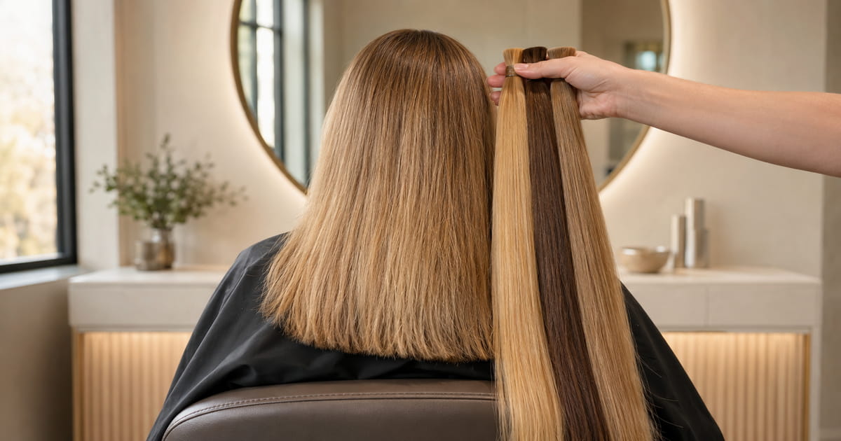 Hair Extension Color Matching in Houston: Brunettes, Blondes & Balayage