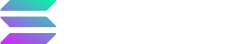 Solana blockchain logo. Link to Solana.com