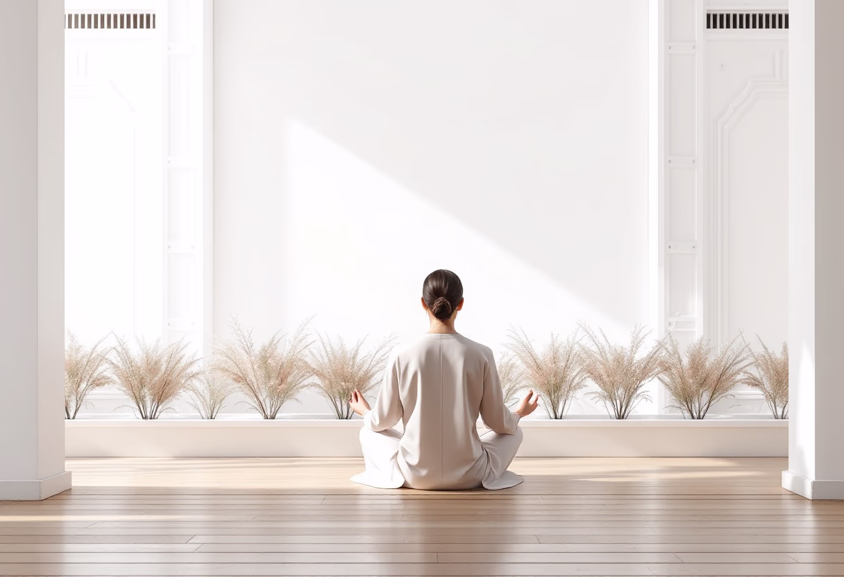 image of a customer admiring garden work