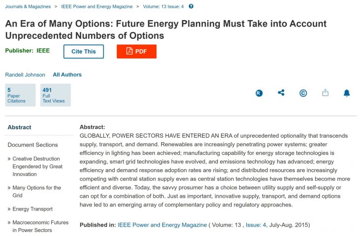 Thought Leadership: IEEE Power & Energy Magazine