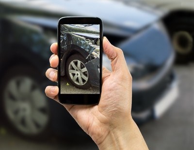 Photos document car accident