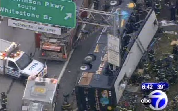 Bus accident, tour bus accident, bus crash