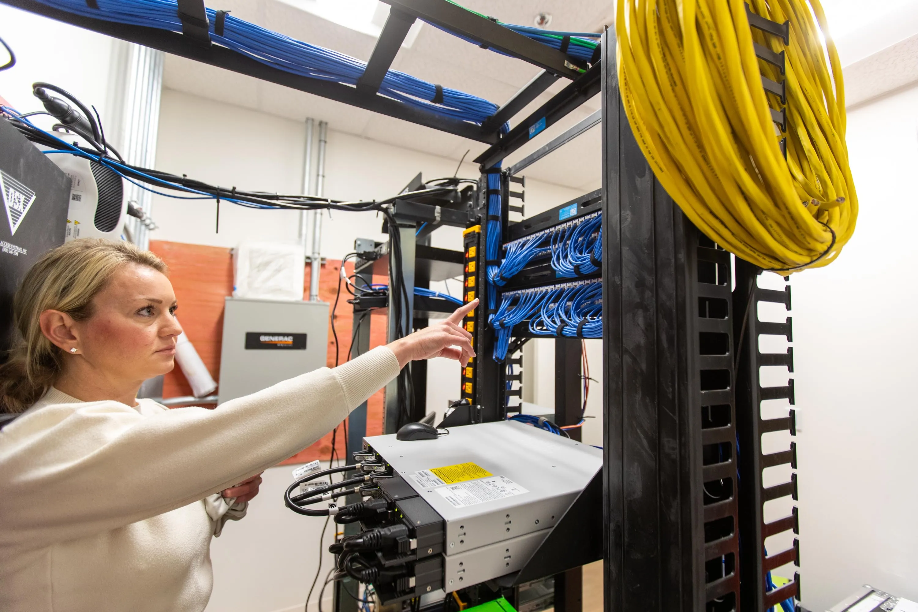 Avant team reviewing an IT room installation