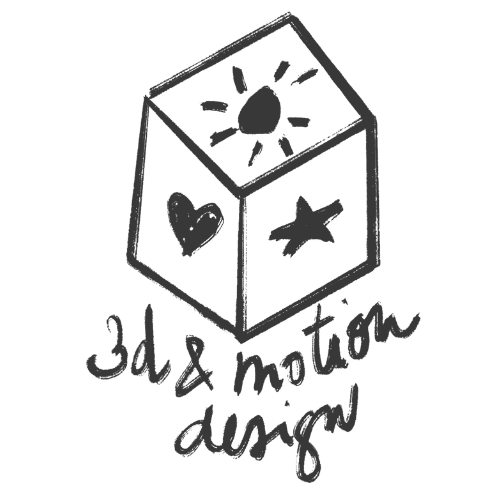 an illustration of a cube to represent 3d& motion design