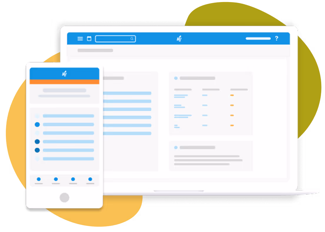 Mobile app UI illustration