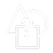 White outline icons of a triangle, circle, and square overlapping with a question mark in the center.