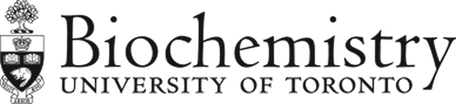 University of Toronto Biochemistry Department logo with a stylized shield emblem.