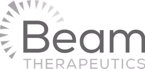 Beam Therapeutics company logo with a stylized circular beam design.
