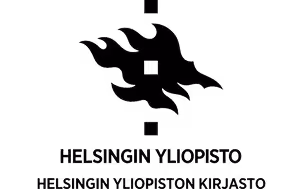 Logo of the University of Helsinki with flame symbol and text in Finnish and Swedish.