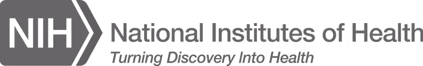 Logo of the National Institutes of Health with the tagline 'Turning Discovery Into Health.'