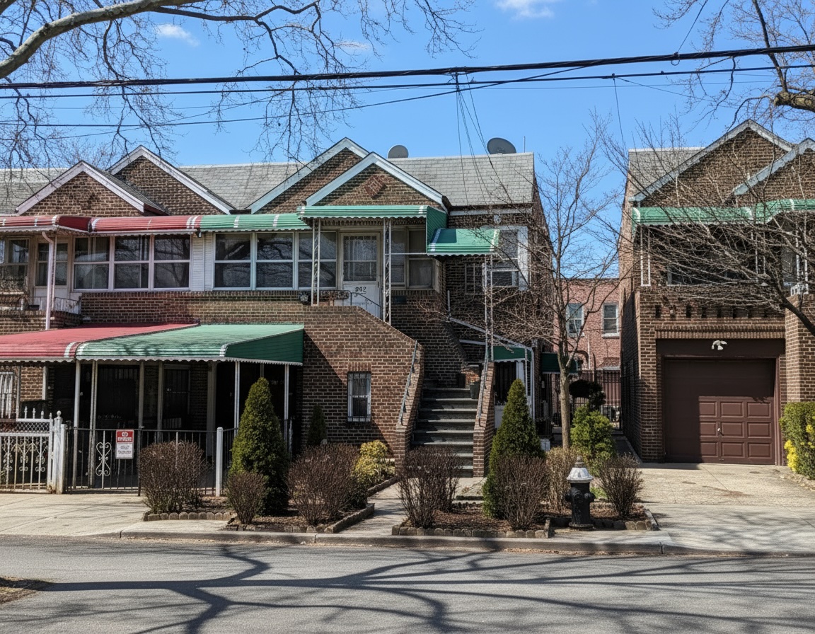 Brick commercial building