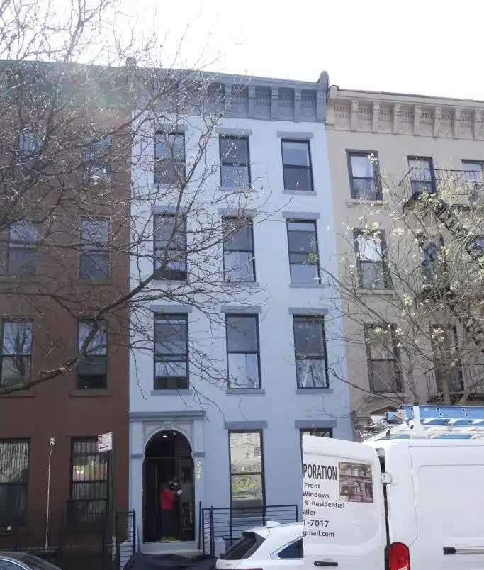 Brick commercial building