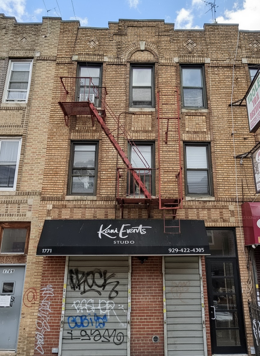 Brick commercial building