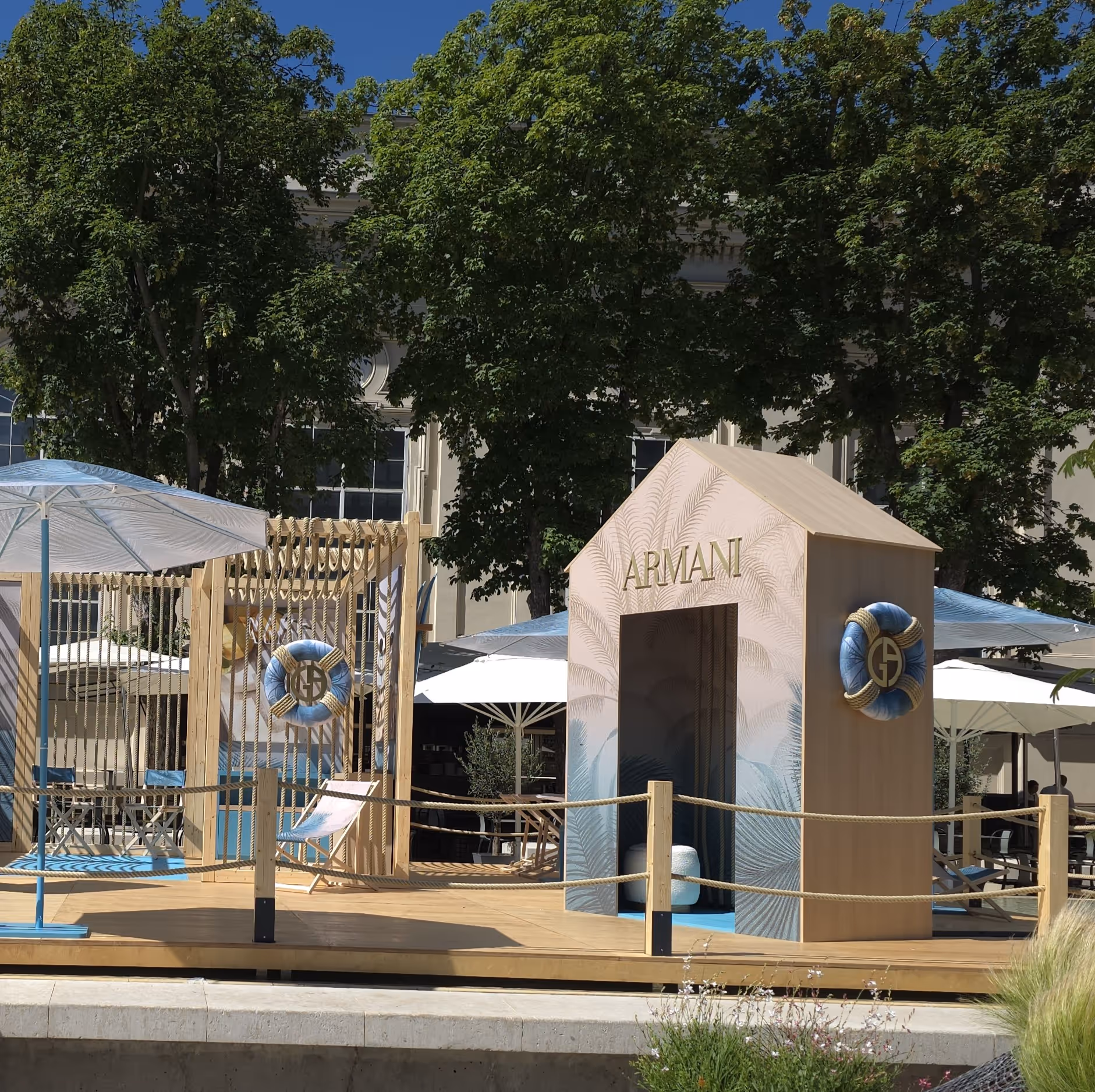 Armani-Pavillon als Fotobox