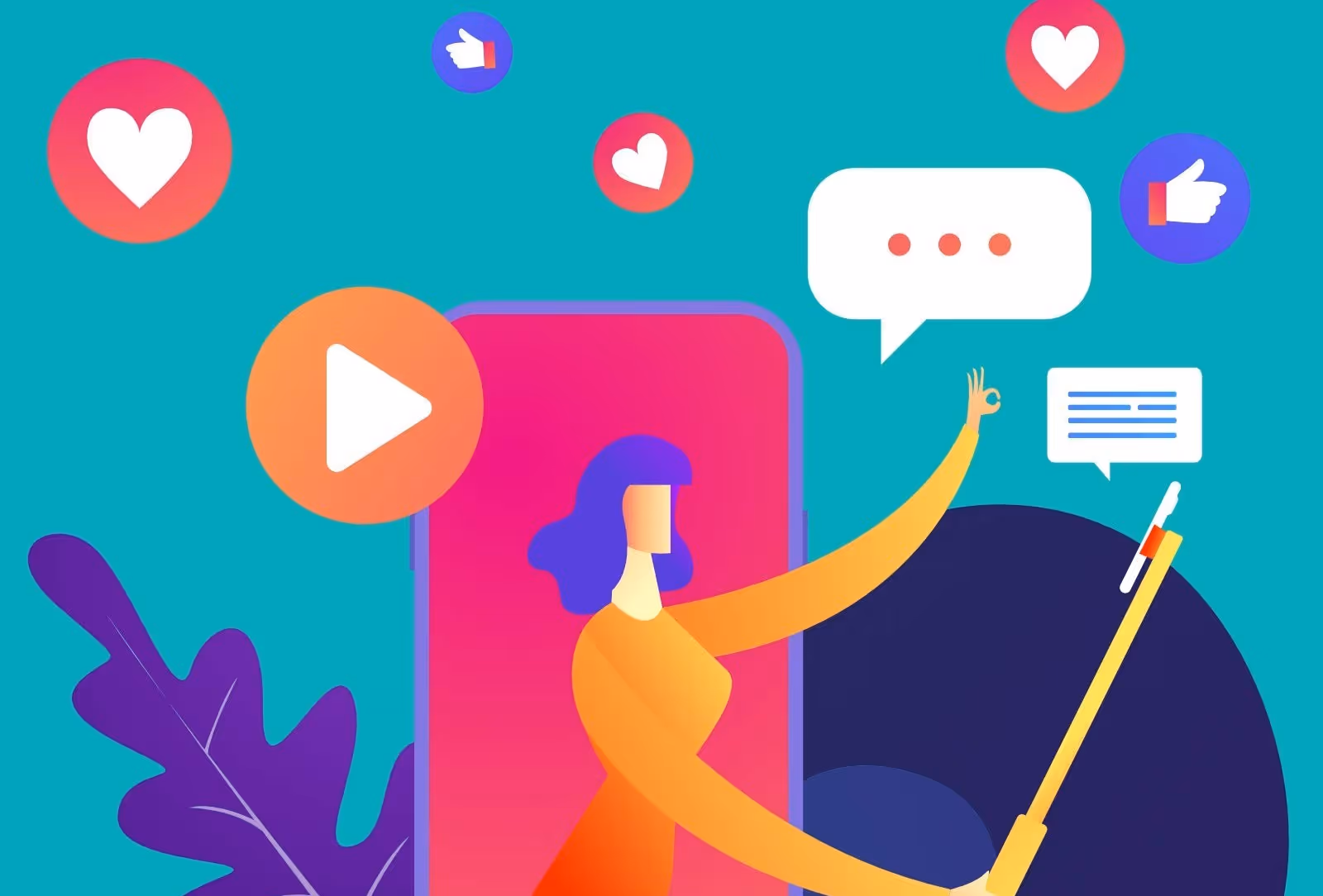 Social-Media-Engagement mit Likes und Kommentaren