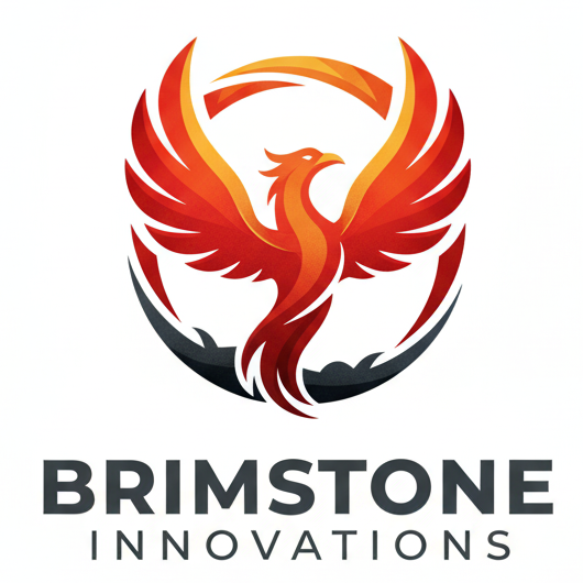Brimstone Innovation Logo - fire phoenix