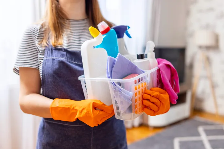 Regular house cleaning service for kitchens bathrooms and living spaces